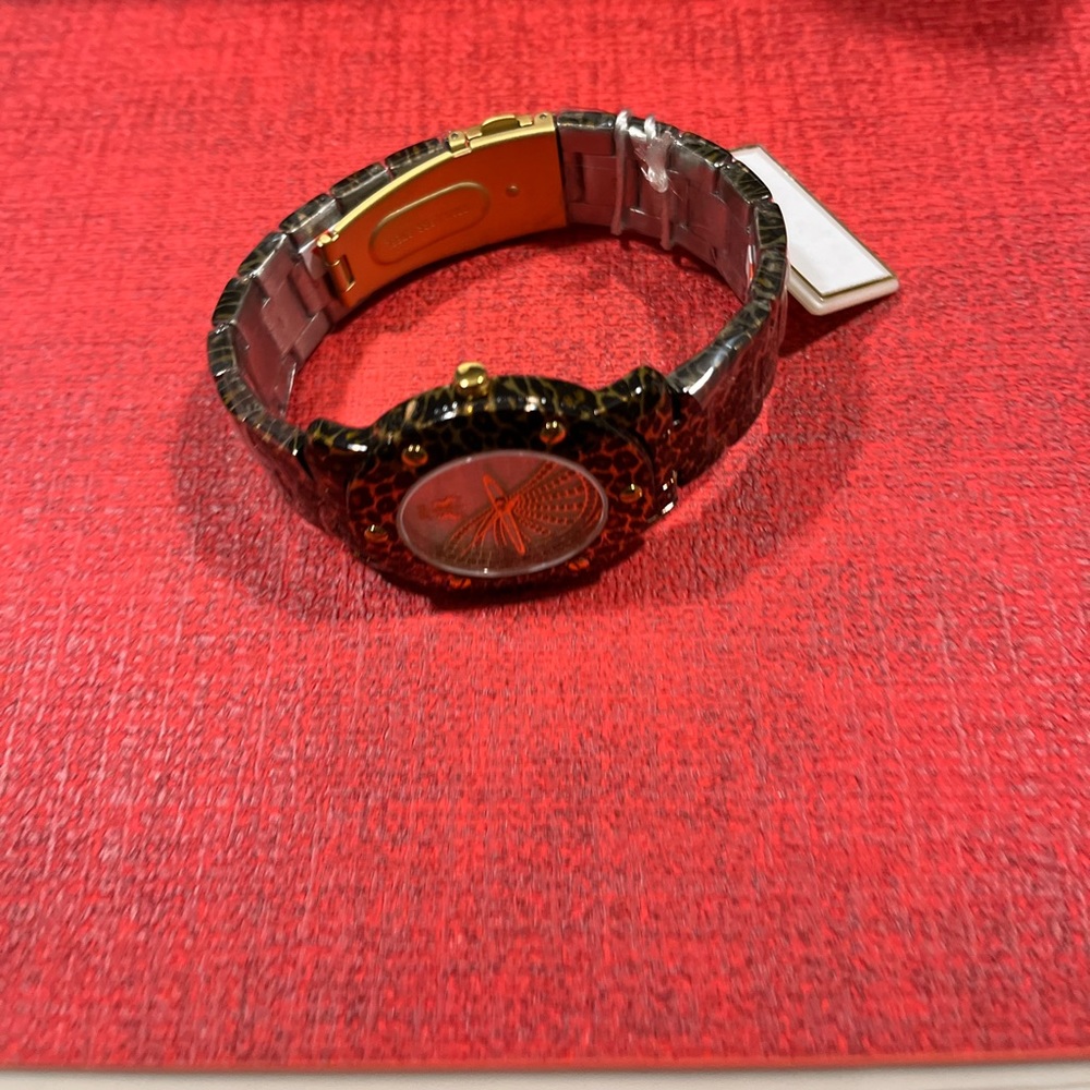 JIVAGO NIB AUTHENTIC LEOPARD & TORTOISE STYLE STAINLESS STEEL WATCH - Picture 10 of 15